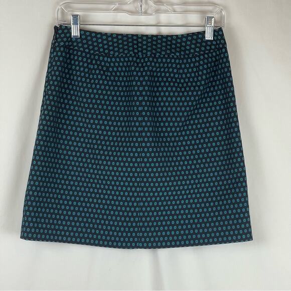 LOFT Black & Teal Career OfficeCore Academia Pleated Skirt NWOT Size 2P - Picture 4 of 12